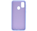 BAOHU Hoesje Geschikt voor de Samsung Galaxy M21 & Galaxy M21s  - Fashion Color Backcover Telefoonhoesje - Paars