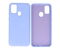 BAOHU Hoesje Geschikt voor de Samsung Galaxy M21 & Galaxy M21s  - Fashion Color Backcover Telefoonhoesje - Paars