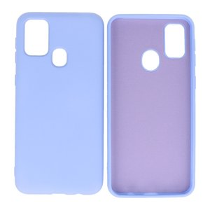 BAOHU Hoesje Geschikt voor de Samsung Galaxy M21 & Galaxy M21s  - Fashion Color Backcover Telefoonhoesje - Paars