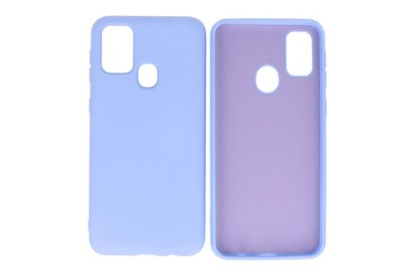 BAOHU Hoesje Geschikt voor de Samsung Galaxy M21 & Galaxy M21s  - Fashion Color Backcover Telefoonhoesje - Paars