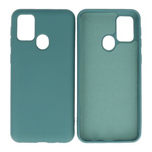 BAOHU Hoesje Geschikt voor de Samsung Galaxy M21 & Galaxy M21s  - Fashion Color Backcover Telefoonhoesje - Donker Groen