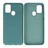 BAOHU Samsung Galaxy M21 & Galaxy M21s Hoesje Fashion Backcover Telefoonhoesje Donker Groen