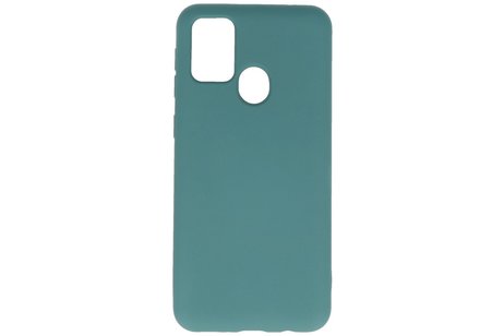 BAOHU Hoesje Geschikt voor de Samsung Galaxy M21 & Galaxy M21s  - Fashion Color Backcover Telefoonhoesje - Donker Groen