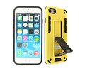 BAOHU Hoesje met Magnetic Stand Hard Case Geschikt voor de iPhone SE 2020 - iPhone 8 - iPhone 7 - Stand Shockproof Telefoonhoesje - Grip Stand Back Cover - Geel