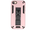 Stand Shockproof Telefoonhoesje - Magnetic Stand Hard Case - Grip Stand Back Cover - Backcover Hoesje voor iPhone SE 2020 - iPhone 8 - iPhone 7 - Roze