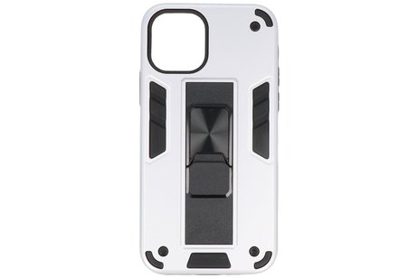 BAOHU Hoesje met Magnetic Stand Hard Case Geschikt voor de iPhone 11 Pro - Stand Shockproof Telefoonhoesje - Grip Stand Back Cover - Zilver