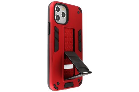 BAOHU Hoesje met Magnetic Stand Hard Case Geschikt voor de iPhone 11 Pro - Stand Shockproof Telefoonhoesje - Grip Stand Back Cover - Rood