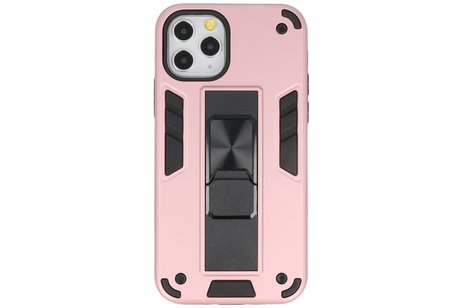 BAOHU Hoesje met Magnetic Stand Hard Case Geschikt voor de iPhone 11 Pro - Stand Shockproof Telefoonhoesje - Grip Stand Back Cover - Roze