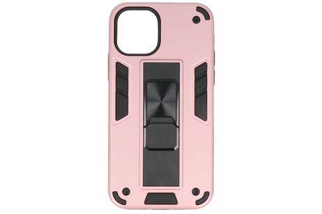 Hoesje met Magnetic Stand Hard Case Geschikt voor de iPhone 11 Pro - Stand Shockproof Telefoonhoesje - Grip Stand Back Cover - Roze