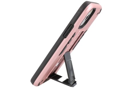 BAOHU Hoesje met Magnetic Stand Hard Case Geschikt voor de iPhone 11 Pro - Stand Shockproof Telefoonhoesje - Grip Stand Back Cover - Roze