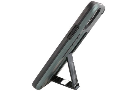 BAOHU Hoesje met Magnetic Stand Hard Case Geschikt voor de iPhone 11 Pro - Stand Shockproof Telefoonhoesje - Grip Stand Back Cover - Donker Groen