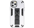 BAOHU Hoesje met Magnetic Stand Hard Case Geschikt voor de iPhone 11 Pro Max - Stand Shockproof Telefoonhoesje - Grip Stand Back Cover - Zilver