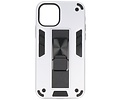 Hoesje met Magnetic Stand Hard Case Geschikt voor de iPhone 11 Pro Max - Stand Shockproof Telefoonhoesje - Grip Stand Back Cover - Zilver