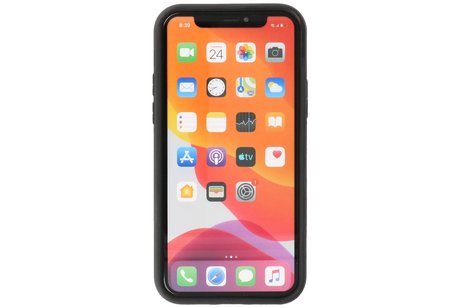 Hoesje met Magnetic Stand Hard Case Geschikt voor de iPhone 11 Pro Max - Stand Shockproof Telefoonhoesje - Grip Stand Back Cover - Navy