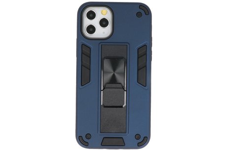 BAOHU Hoesje met Magnetic Stand Hard Case Geschikt voor de iPhone 11 Pro Max - Stand Shockproof Telefoonhoesje - Grip Stand Back Cover - Navy