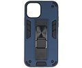 Hoesje met Magnetic Stand Hard Case Geschikt voor de iPhone 11 Pro Max - Stand Shockproof Telefoonhoesje - Grip Stand Back Cover - Navy