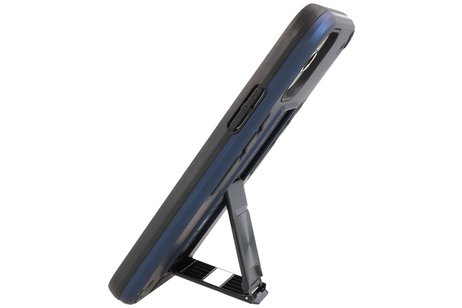 BAOHU Hoesje met Magnetic Stand Hard Case Geschikt voor de iPhone 11 Pro Max - Stand Shockproof Telefoonhoesje - Grip Stand Back Cover - Navy