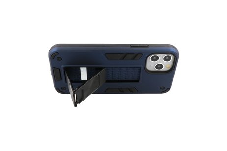 BAOHU Hoesje met Magnetic Stand Hard Case Geschikt voor de iPhone 11 Pro Max - Stand Shockproof Telefoonhoesje - Grip Stand Back Cover - Navy