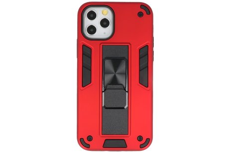 BAOHU Hoesje met Magnetic Stand Hard Case Geschikt voor de iPhone 11 Pro Max - Stand Shockproof Telefoonhoesje - Grip Stand Back Cover - Rood