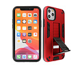 BAOHU Hoesje met Magnetic Stand Hard Case Geschikt voor de iPhone 11 Pro Max - Stand Shockproof Telefoonhoesje - Grip Stand Back Cover - Rood