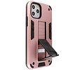Stand Shockproof Telefoonhoesje - Magnetic Stand Hard Case - Grip Stand Back Cover - Backcover Hoesje voor iPhone 11 Pro Max - Roze