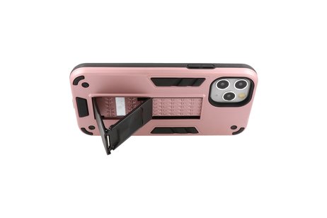 BAOHU Hoesje met Magnetic Stand Hard Case Geschikt voor de iPhone 11 Pro Max - Stand Shockproof Telefoonhoesje - Grip Stand Back Cover - Roze