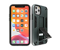 BAOHU Hoesje met Magnetic Stand Hard Case Geschikt voor de iPhone 11 Pro Max - Stand Shockproof Telefoonhoesje - Grip Stand Back Cover - Donker Groen