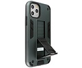 BAOHU Hoesje met Magnetic Stand Hard Case Geschikt voor de iPhone 11 Pro Max - Stand Shockproof Telefoonhoesje - Grip Stand Back Cover - Donker Groen