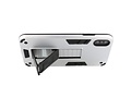 Stand Shockproof Telefoonhoesje - Magnetic Stand Hard Case - Grip Stand Back Cover - Backcover Hoesje voor iPhone X - iPhone Xs - Zilver