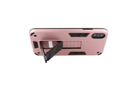 Stand Shockproof Telefoonhoesje - Magnetic Stand Hard Case - Grip Stand Back Cover - Backcover Hoesje voor iPhone X - iPhone Xs - Roze