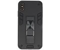 BAOHU Hoesje met Magnetic Stand Hard Case Geschikt voor de iPhone Xs Max - Stand Shockproof Telefoonhoesje - Grip Stand Back Cover - Zwart