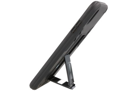 BAOHU Hoesje met Magnetic Stand Hard Case Geschikt voor de iPhone Xs Max - Stand Shockproof Telefoonhoesje - Grip Stand Back Cover - Zwart