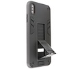 Stand Shockproof Telefoonhoesje - Magnetic Stand Hard Case - Grip Stand Back Cover - Backcover Hoesje voor iPhone Xs Max - Zwart