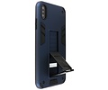 Stand Shockproof Telefoonhoesje - Magnetic Stand Hard Case - Grip Stand Back Cover - Backcover Hoesje voor iPhone Xs Max - Navy