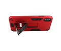 Stand Shockproof Telefoonhoesje - Magnetic Stand Hard Case - Grip Stand Back Cover - Backcover Hoesje voor iPhone Xs Max - Rood