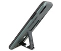 BAOHU Hoesje met Magnetic Stand Hard Case Geschikt voor de iPhone Xs Max - Stand Shockproof Telefoonhoesje - Grip Stand Back Cover - Donker Groen