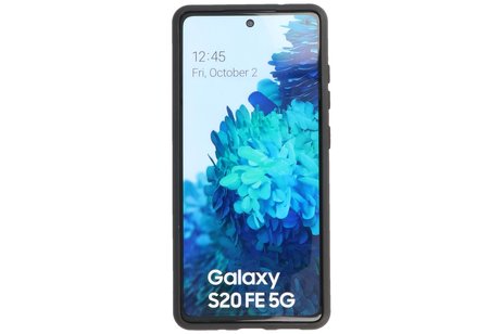 BAOHU Hoesje met Magnetic Stand Hard Case Geschikt voor de Samsung Galaxy S20 FE - Stand Shockproof Telefoonhoesje - Grip Stand Back Cover - Geel