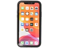 Stand Shockproof Telefoonhoesje - Magnetic Stand Hard Case - Grip Stand Back Cover - Backcover Hoesje voor iPhone 11 - Zilver