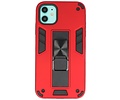 BAOHU Hoesje met Magnetic Stand Hard Case Geschikt voor de iPhone 11 - Stand Shockproof Telefoonhoesje - Grip Stand Back Cover - Rood