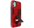 BAOHU Hoesje met Magnetic Stand Hard Case Geschikt voor de iPhone 11 - Stand Shockproof Telefoonhoesje - Grip Stand Back Cover - Rood