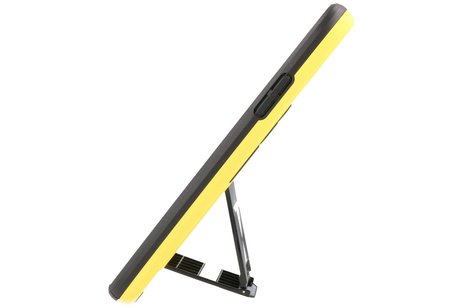 BAOHU Hoesje met Magnetic Stand Hard Case Geschikt voor de iPhone 11 - Stand Shockproof Telefoonhoesje - Grip Stand Back Cover - Geel