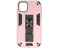 Stand Shockproof Telefoonhoesje - Magnetic Stand Hard Case - Grip Stand Back Cover - Backcover Hoesje voor iPhone 11 - Roze