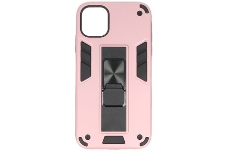 BAOHU Hoesje met Magnetic Stand Hard Case Geschikt voor de iPhone 11 - Stand Shockproof Telefoonhoesje - Grip Stand Back Cover - Roze