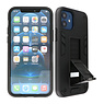 Stand Hardcase Backcover iPhone 12 Mini Zwart