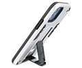 BAOHU Hoesje met Magnetic Stand Hard Case Geschikt voor de iPhone 12 Mini - Stand Shockproof Telefoonhoesje - Grip Stand Back Cover - Zilver