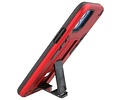 BAOHU Hoesje met Magnetic Stand Hard Case Geschikt voor de iPhone 12 Mini - Stand Shockproof Telefoonhoesje - Grip Stand Back Cover - Rood