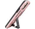 BAOHU Hoesje met Magnetic Stand Hard Case Geschikt voor de iPhone 12 - iPhone 12 Pro - Stand Shockproof Telefoonhoesje - Grip Stand Back Cover - Roze