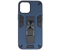 Stand Shockproof Telefoonhoesje - Magnetic Stand Hard Case - Grip Stand Back Cover - Backcover Hoesje voor - iPhone 12 Pro Max - Navy