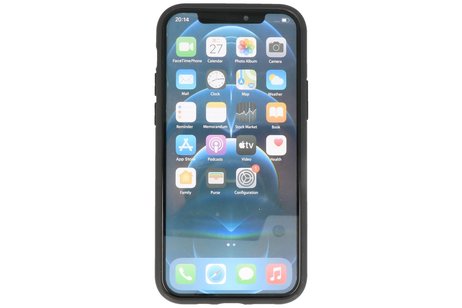 Stand Shockproof Telefoonhoesje - Magnetic Stand Hard Case - Grip Stand Back Cover - Backcover Hoesje voor - iPhone 12 Pro Max - Geel