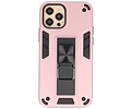 Stand Shockproof Telefoonhoesje - Magnetic Stand Hard Case - Grip Stand Back Cover - Backcover Hoesje voor - iPhone 12 Pro Max - Roze